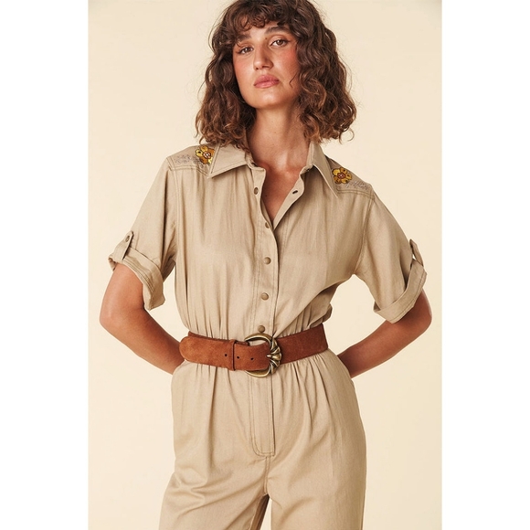 SPELL The Gypsy Foxglove Embroidered Boilersuit Jumpsuit - Picture 3 of 16